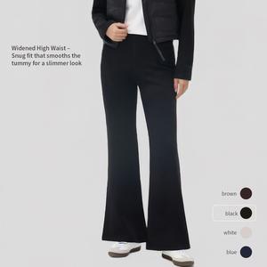 S&W Women's High-Waisted Sweatpants Loose-Fitting Flared Pants Air-Layer Fabric Peach Hip Design Versatile Yoga Pants for Work Exercise Daily Wear