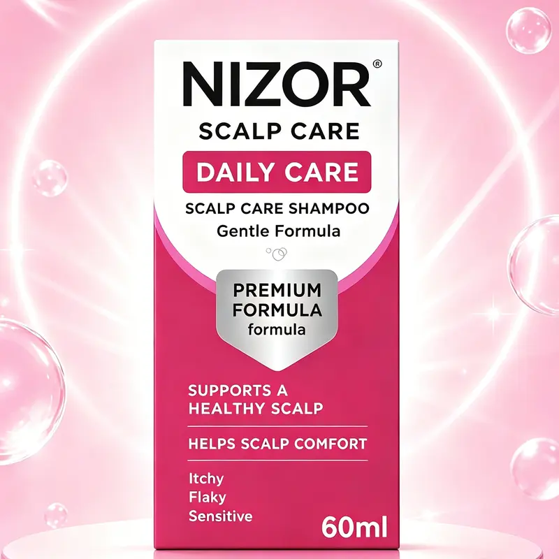 NIZOR Zinc Pyrithione Hair Care Shampoo (2 fl oz/60mL, Box-Included Mini Sample Shampoo) - Gentle Daily Liquid Cleanser, Non-Toxic Scalp Care, Refreshing, Lightweight, Easy-Rinse, Oily Roots Solutions, Paraben-Free, Sulfate-Free for Healthy-Looking Hair