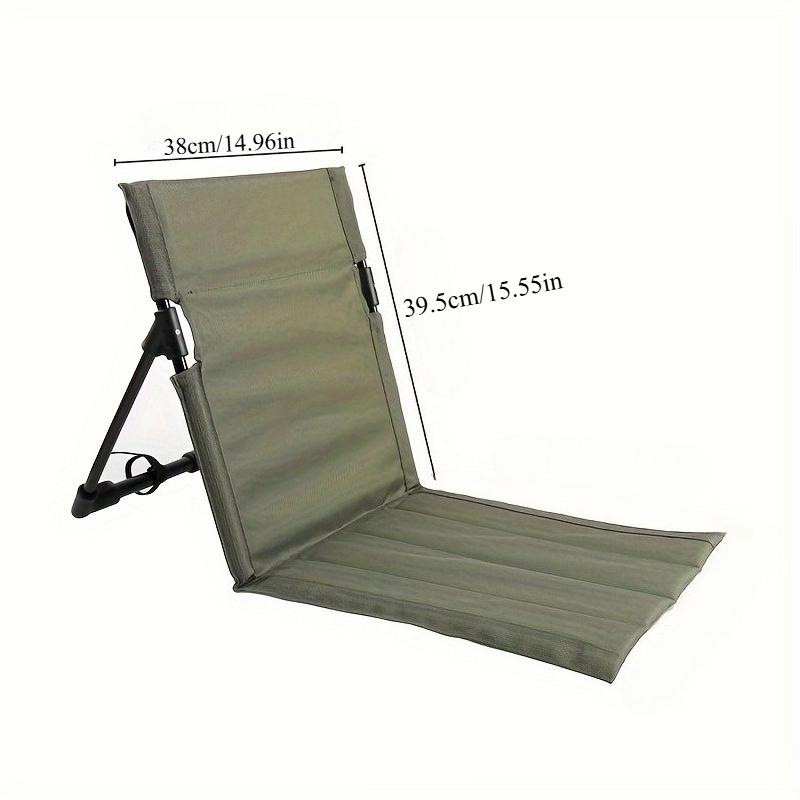 Portable ultra lightweight folding chair made of Oxford cloth Featuring a backrest for stability it is ideal for camping and fishing