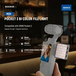 Neewer LED Light for Dji Pocket 3, Dual Color Soft Light, Portable Square Flashlight, Rechargeable with Magnetic Stand, Ideal for Photography