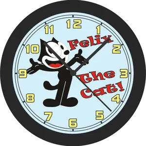 1960's Cartoon Character Felix The Cat Wall Clock - Perfect for Home, Office or Garage Decor
