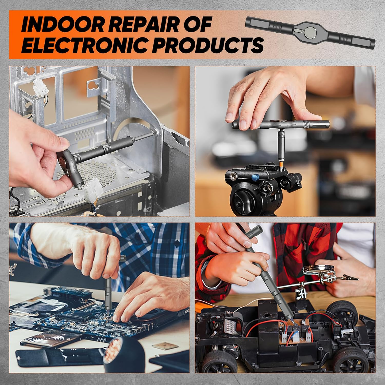 42 in 1 Magnetic Screwdriver, Screwdriver Set, Multi Bit Ratcheting Screwdriver Set with Storage Case Repair Tool Kit for Computer, Eyeglass, Bicycles, Watch, Ring Doorbell, Furniture and DIY