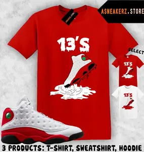 Tee Shirt Matching AJ 13 Chicago 2026 To Match Sneaker Shoe Dripping 13s T-Shirt