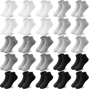 Boys Socks 25 Pairs kids Sport Ankle Athletic Socks Half Cushion Low Cut socks
