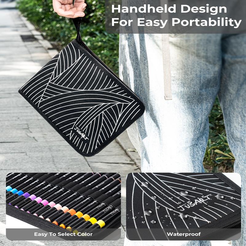 [JusArt] 72 Colors Dual Tip Acrylic Paint Markers, Acrylic Paint Pens with Brush Tip and Fine Tip, Acrylic Pens for Rock Painting, Stone, Glass, Wood, DIY Crafts, Acrylic Paint Markers, Markers for Coloring, Art Supplies, Coloring Supplies