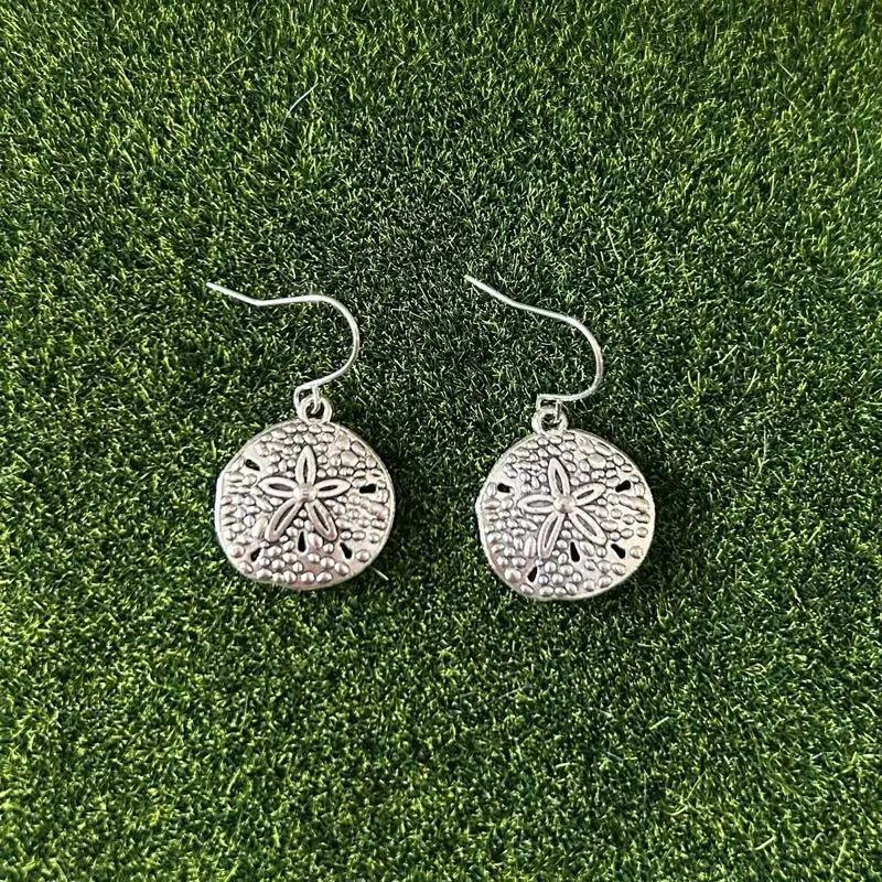 Sand Dollar Nickel Free Dangle Earrings