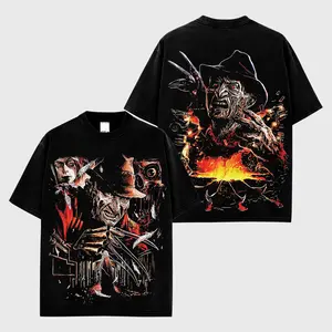 [ A Nightmare on Elm Street ]  Freddy Krueger Premium Cotton Shirt, A Nightmare on Elm Street Fans, Retro Film Shirt, Legend Horror Movie Shirt, Horror Movie Fans, Streetwear Shirt Unisex Oversize Gift for Movie Lovers