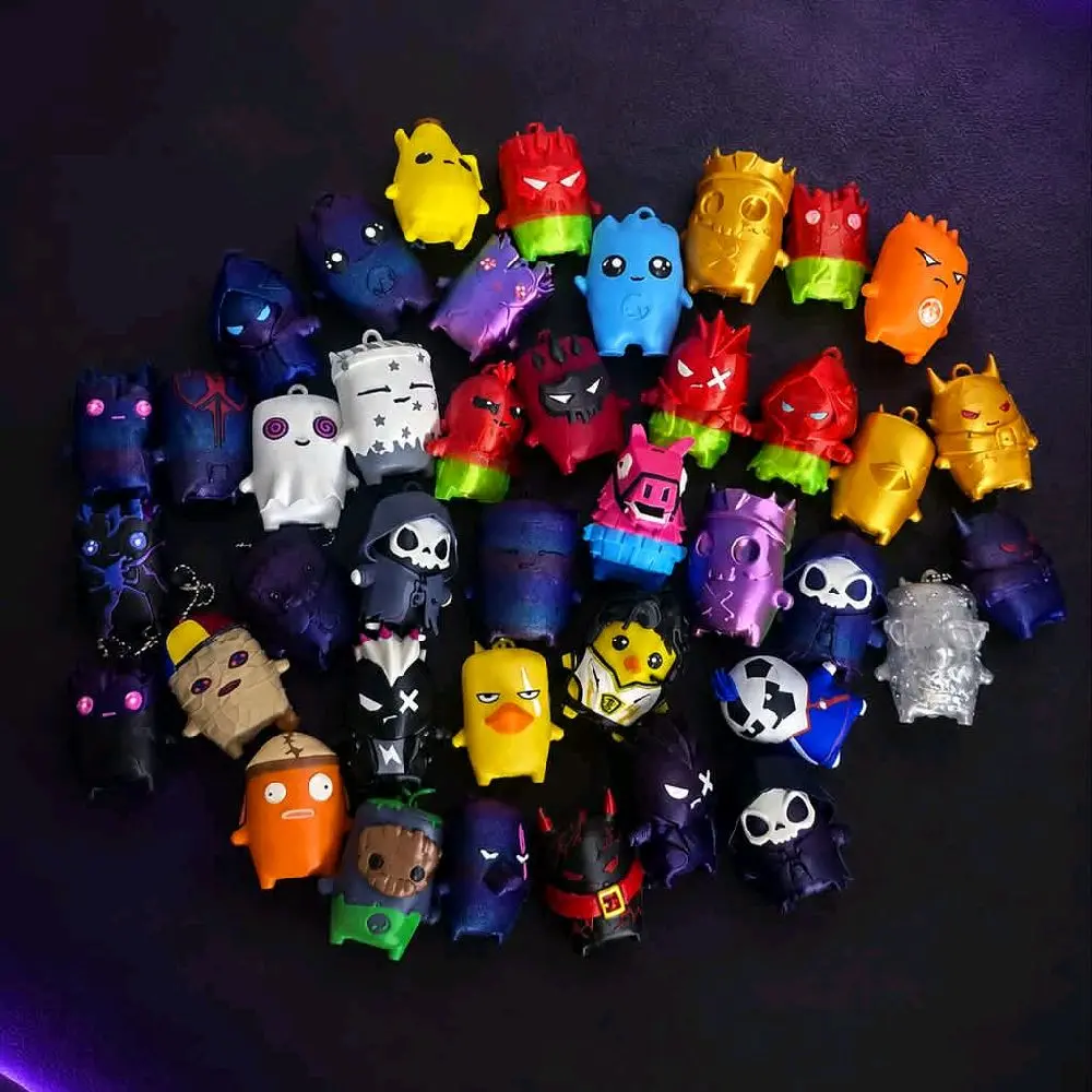 Fortnite Sprites Keychain, 3D Printed Gaming Collectible, Handmade Homemade Stylish Unisex Keychain with Durable Steel Ring