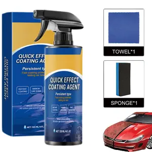 1 Pack Car Coating Spray, Spray Coating Agent, Fast Acting Coating, Car Scratch Wax Polishing Spray No Wash, Easy to Use, Multipurpose Oil Film Emulsion Glass Cleaner