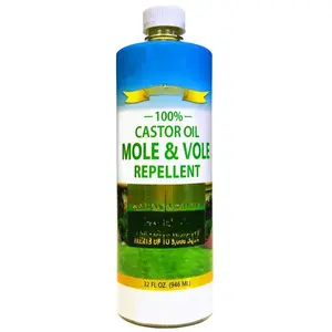 Nature's MACE Mole & Vole Repellent Pure Castor Oil - Made in USA - Mole Remover- Natural Solution