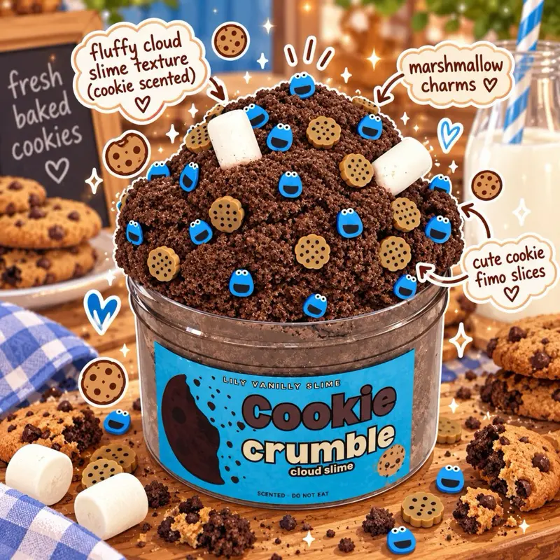 Cookie Crumble Cloud Slime, Sensory Toy for Kids and Adults