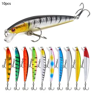 10-Piece Saltwater Fishing Bait Dry Fish Lure Hardbait 10cm, Artificial Water Drop Shape Lure, Catch More Fish, High Performance Design, Saltwater Fishing Lures