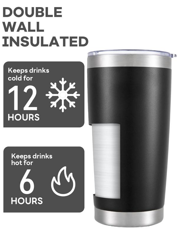 LMMAKE 20oz Tumbler Stainless Steel Tumbler Cup with Lid Vacuum Insulated Double Wall Travel Mug, Durable Powder Coated Travel Coffee Tumbler Mug for Hot & Cold Drinks, 1 Pack