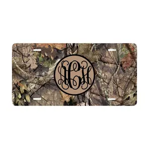 Camo Monogram License Plate, Mossy Oak Car Tag, Personalized License Plate, License Plate Frame, Custom Car Tag, Monogram Car Tag, 15