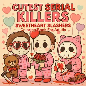 Cutest Serial Killers: Sweetheart Slashers Coloring Book For Adults: Dark Humor Meets Adorable Horror Icons in Love | Funny & Cute Valentine's Day ... Fans (Cutest Serial Killers Coloring Book) Paperback