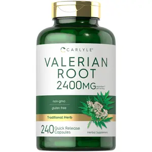 Carlyle Valerian Root Capsules 2400mg | 240 Count | Herb Extract Supplement | Non-GMO, Gluten Free Carlyle Valerian Root Capsules 2400mg | 240 Count | Herb Extract Supplement | Non-GMO, Gluten Free