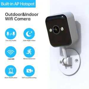 【JOOAN AI MINI Security Indoor And Outdoor Camera】1080P FHD WiFi Waterproof Camera, Color Night Vision, Two-Way Audio, Remote APP Control, Support SD Card or Cloud Service Subscription, 1 Year Warranty, Can Still Monitor Without Network