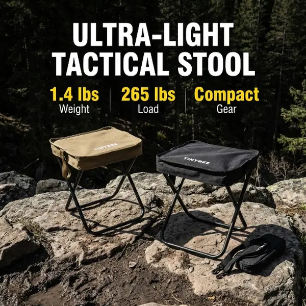 Compact Folding Chair for Hiking & Light Outdoor Activities - 630g Lightweight On-the-Go Camping Furniture