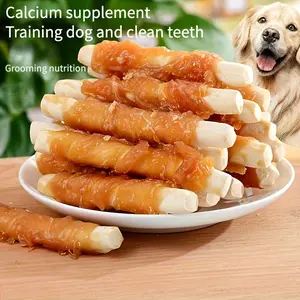 2-Pack(2 x 200g/7.05oz) Chicken Wrapped Milk Calcium Stick, Dog Treats For Small, Medium, & Large Dog - Made With Chicken And Milk, Healthy, Easily Digestible, And High Protein Reward Training Treats For Dogs