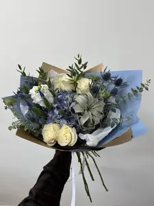 Hello Baby Boy Premium newborn  Hand Tied Bouquet
