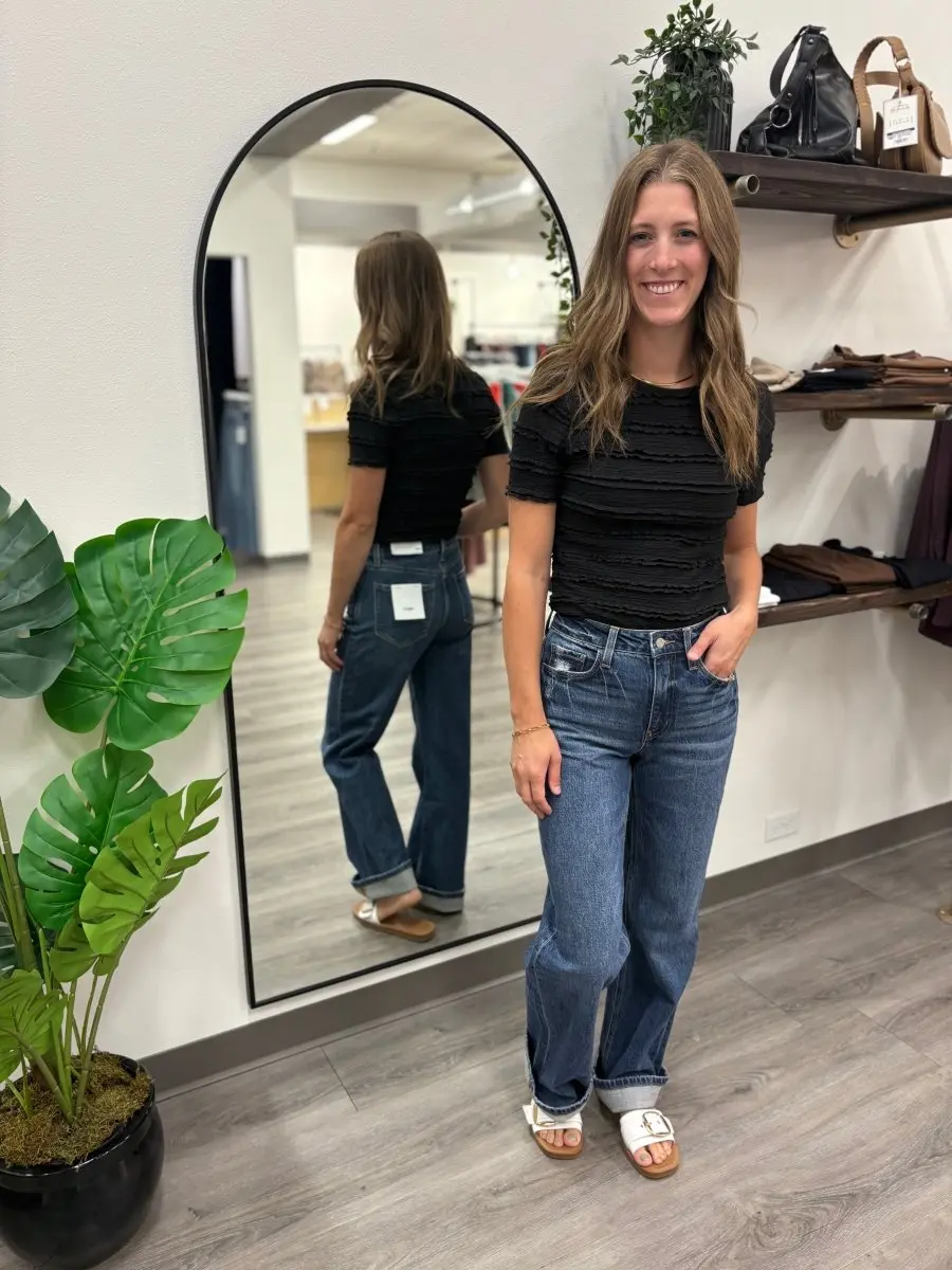 90’s Wide Leg Vervet Denim – High Rise Relaxed Jeans