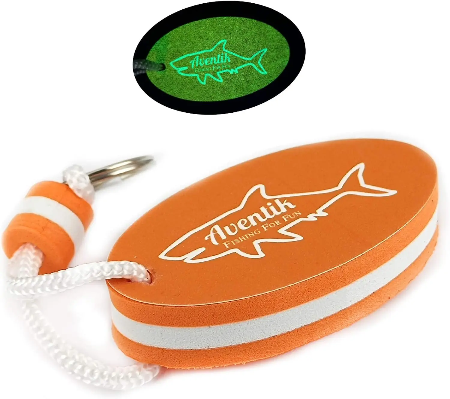 Floating Key Ring Glow in Dark Lightweight Water Buoyant Key chain, Boat Kayak Key Chains for Water SportsGift.