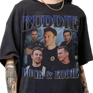 Vintage 90s Graphic Style Buddie Buckley Eddie T-shirt, Station 118 of The Los Angeles Fire Department Gift For Man and Women Unisex T-shirt