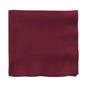 Burgundy Red Paper Beverage/Cocktail Napkins