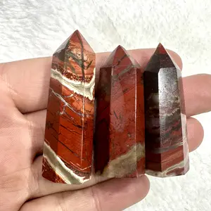 5 counts Natural red jasper towers red crystals and stones jemstones 3-5cm for crystal lovers and crystal collections