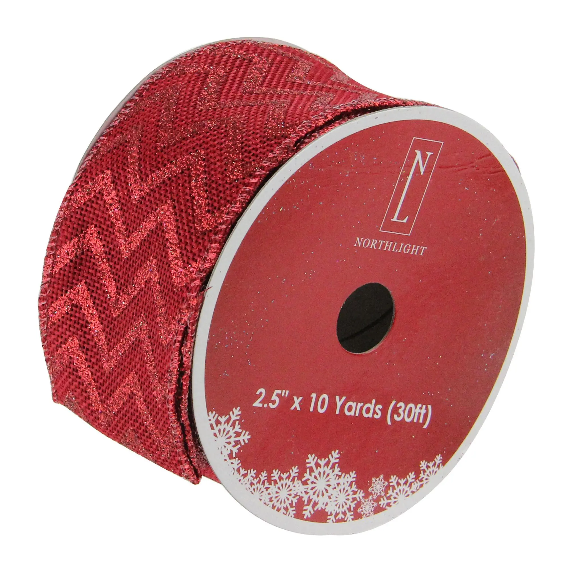 Northlight Pack of 12 Wine Red Chevron Ribbon 2 .5" x 120 Northlight Pack of 12 Wine Red Chevron Ribbon 2 .5" x 120