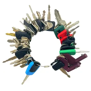 42 Heavy Equipment Keys Master Set  Construction Machine Operator Ignition Key For Caterpillar Bobcat Jd Case Jlg Jcb Volvo Hyster Ford Holland Yanmar Takeuchi Kubota Komatsu Toyota Hitachi