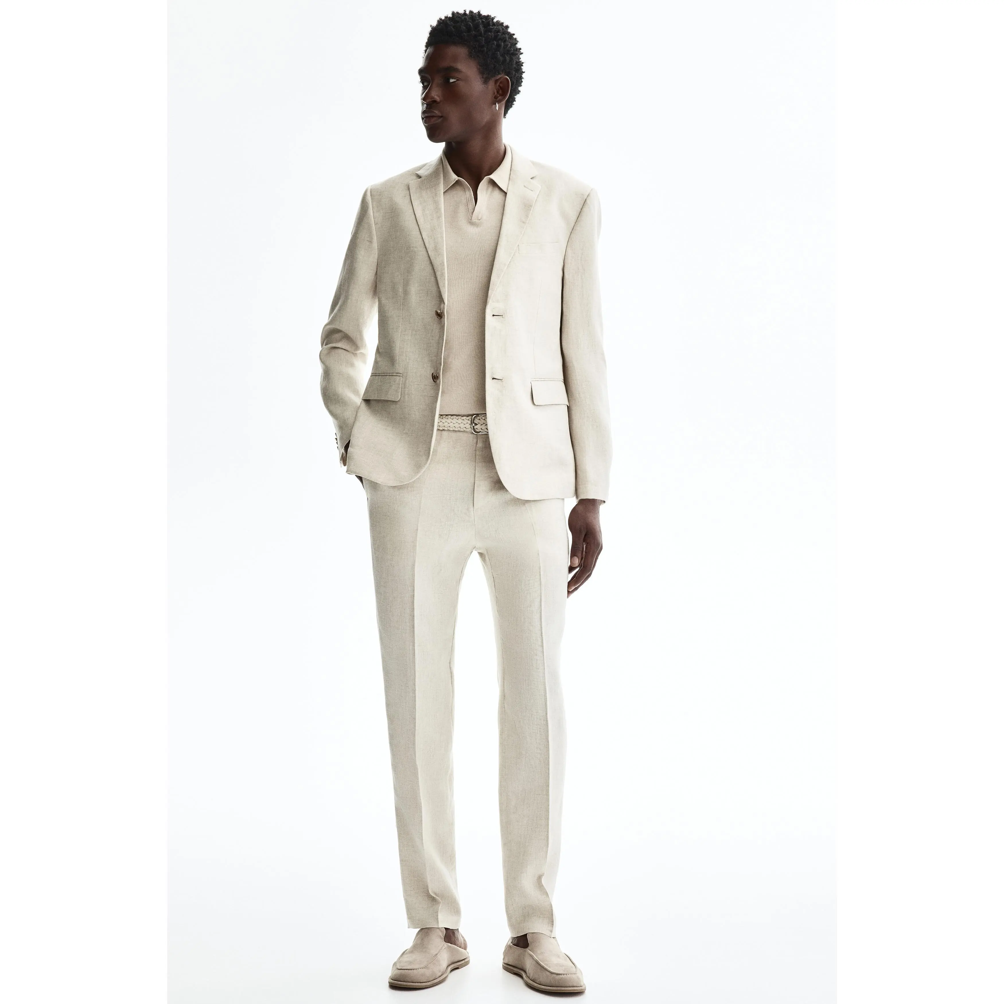 H&M Slim Fit Linen suit trousers