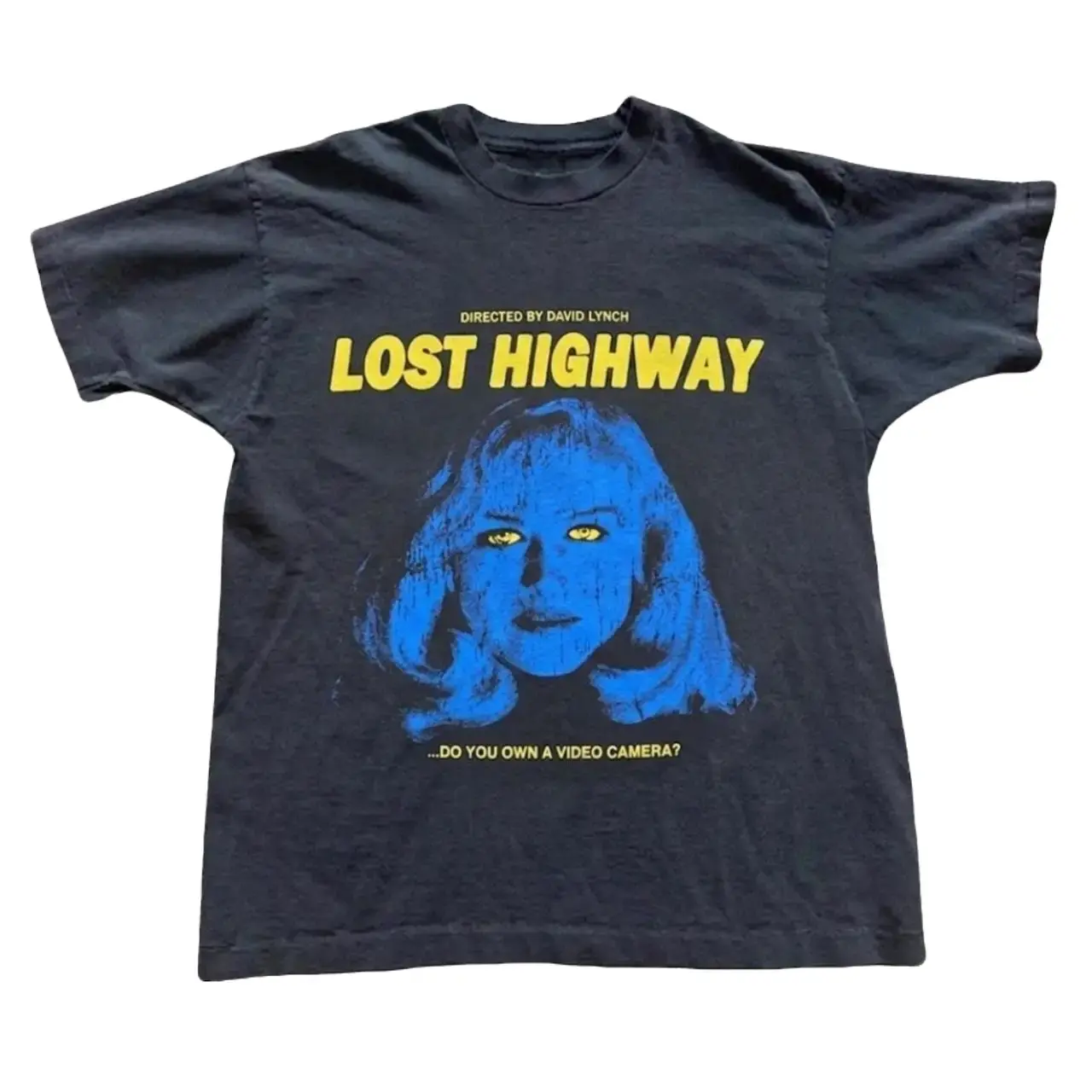 CFLost Highway David Lynch Movie Graphic T-Shirt, Black Unisex Cotton Tee, Vintage 90s Film Promo Shirt, Retro Horror Graphic T-Shirt, Movie Fan Gift