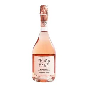 Prima Pavé Brut Non-Alcoholic Sparkling Rosé Wine - Award-Winning Sustainable Prosecco Alternative from Friuli & Abruzzo, Zero-Sugar, Food-Friendly