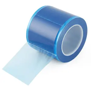 Annhua Dental Barrier Film Tattoo Plastic Wrap Blue with Dispenser Box, 4" x 6" Perforted Sheets Barrier Adhesive Tape Disposable - 1200 Sheets|1 Roll