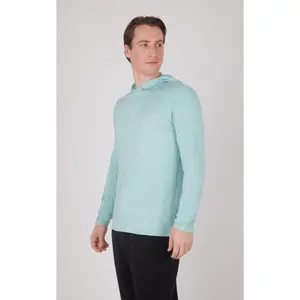 Men's Cationic Long Sleeve Hooded Shirt