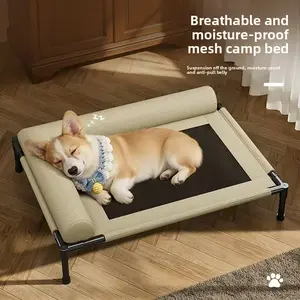 Camping bed for dogs, mesh dog bed, suitable for Golden Retrievers, all-season elevated dog bed, summer moisture-proof cat bed, suitable for small and medium-sized dogs