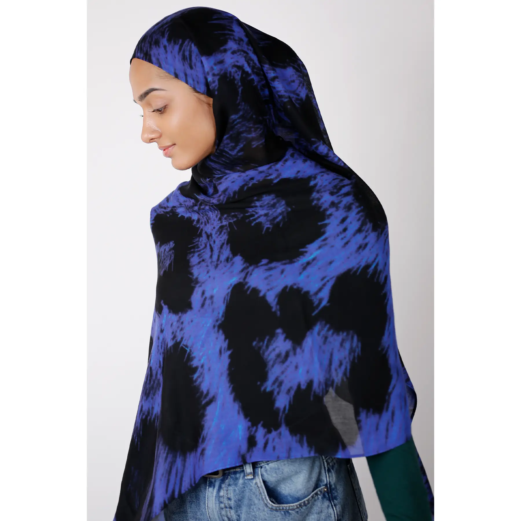 Midnight Jaguar Print Modal Hijab