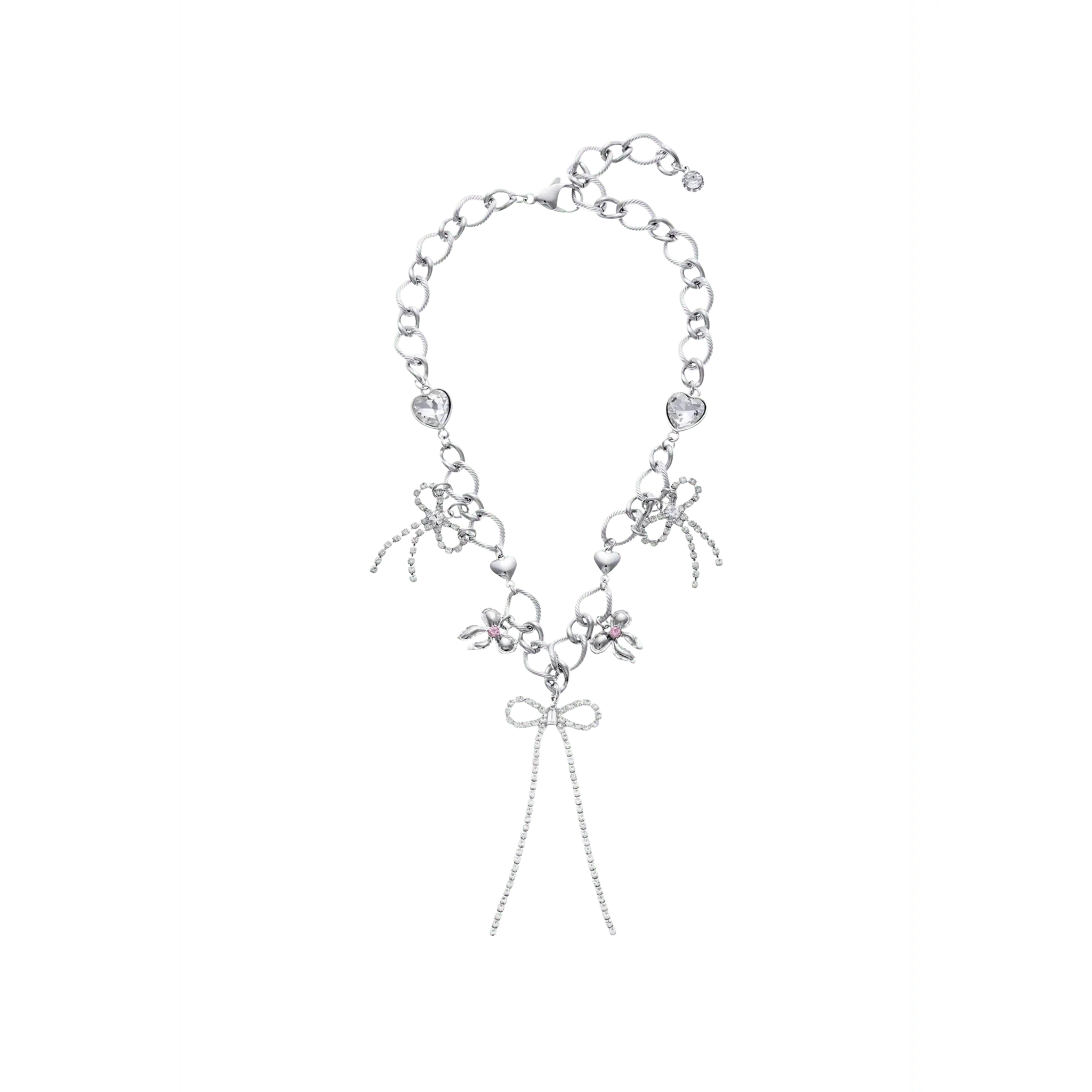 CRYSTAL RIBBON NECKLACE