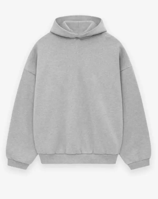 Men's Plain Long Sleeve Casual Pullover Gray Hoodie - Menswear Top, Sweatshirt, Sweatshirts, Tops Beige, Longsleeves, Everyday Wetsuit