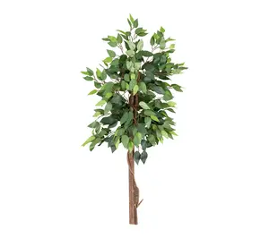 Nearly Natural 4' Artificial D ouble Trunk Fic us Tree