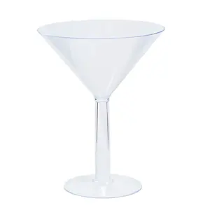 9 1/4" 28 oz. Large Martini Reusable BPA-Free Plastic Glasses - 2 Ct.
