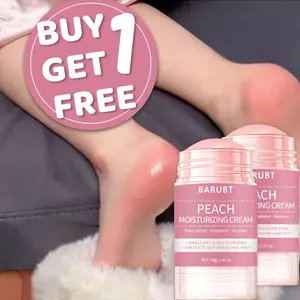 Peach Foot Care Cream Set, Anti-Crack Hydrating Cream Moisturizing Softening Smooth Nourishing Balm, for Dry Cracked Feet, Removes Dead Skin, Soothes Dry Skin, Moisturizer