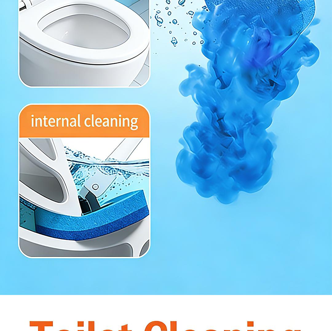 SOPAMI Wall Mount Disposable Toilet Brush Kit with 16/32 Replaceable Brush Heads Rotating Universal Brush Head All Round Deep Clean Toilet Bowl Gap Odor Reducing Mess-Free Small Bathroom Supply