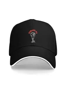 1pc Romans 8:8 Bible Verse Baseball Cap - Lightweight Christian Religious Hat with Lifting Hands Design, Black/Red Scripture Print for Men & Women, All-Season Faith-Based Gift for Church, Easter, Christmas - Unisex Casual & Formal Events,