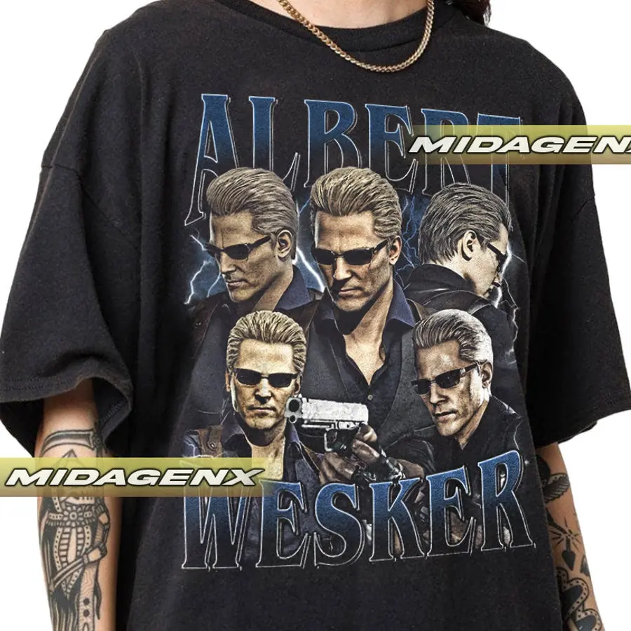Limited Albert Wesker Resident Evil Vintage T-Shirt, Gift For Women and Man Unisex T-Shirt Unisex all sizes