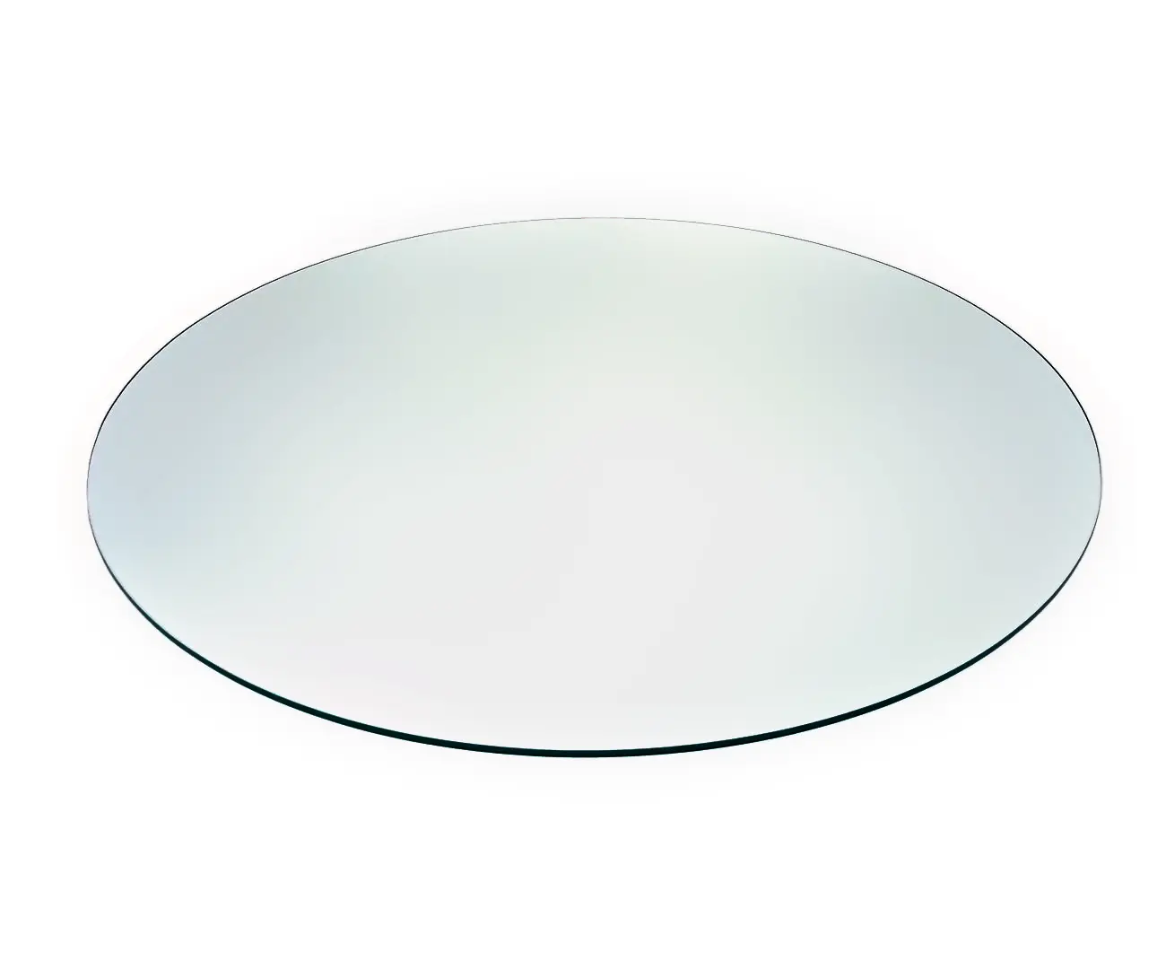 Audio-Visual Direct Tempered Glass Table Top with Rounded Edge for Replacement or DIY