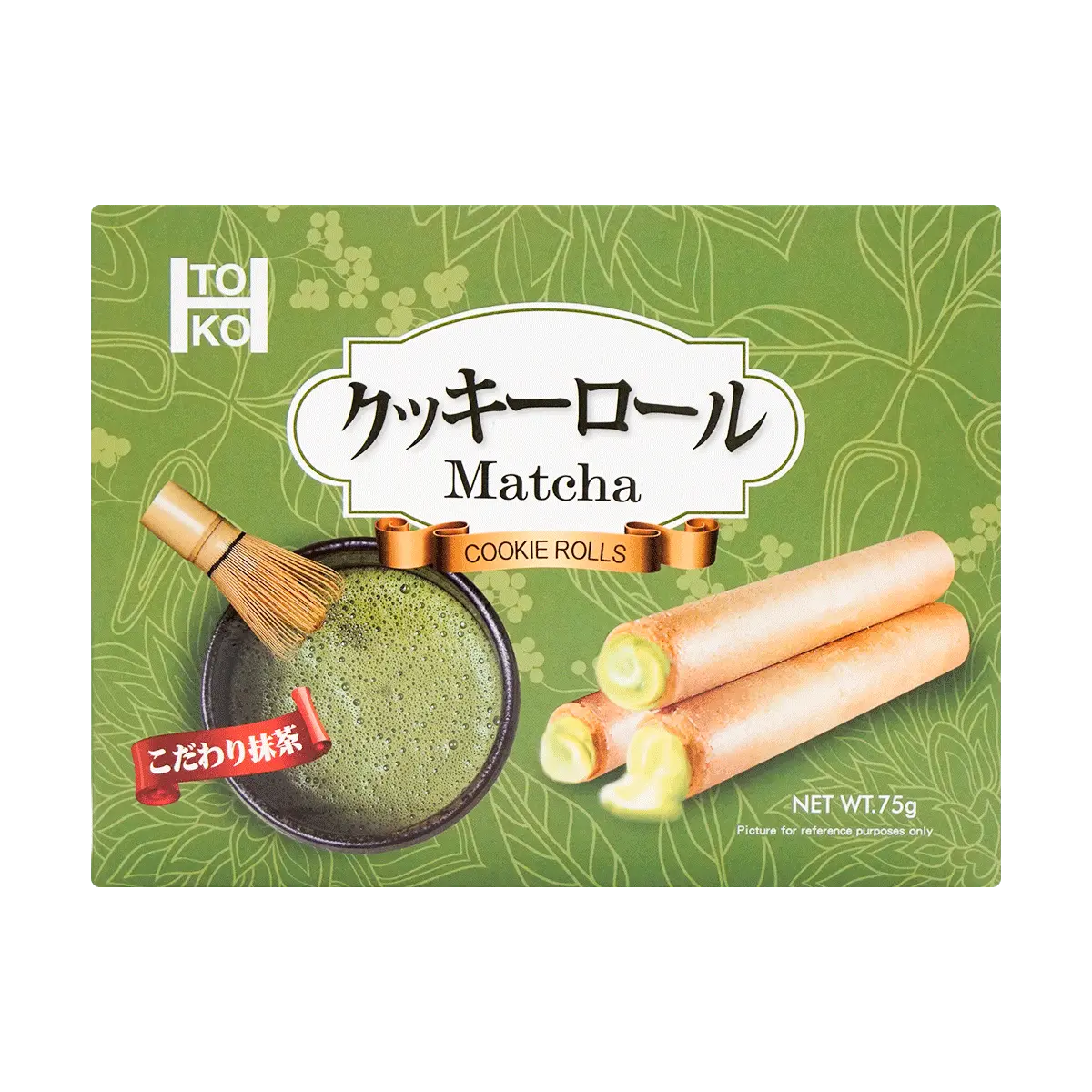 TOKO Matcha Sweet Heart Popping Candy Rolls 74g - Fun & Delicious Japanese Snack