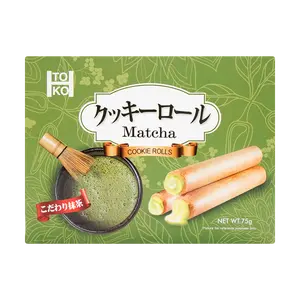 TOKO Matcha Sweet Heart Popping Candy Rolls 74g - Fun & Delicious Japanese Snack