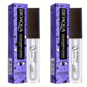 Set of Two Bioaqua Eyelash Serums- 7ml Each| Quick-Acting Formula for Volume, Length, And Curl| Made with Natural Ingredients Suitable for Sensitive Light Beige And Dark Brown/Blonde Hair| Durable Lash Serum| Perfect Valentine's Day Pres